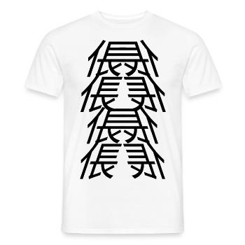 Mann-in-der-Mittel-Angriff - Männer T-Shirt - Weiß - Vorne - AI Model Male 178 dark (178cm)