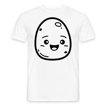 potato - Men's T-Shirt - white - Front - AI Model Male 178 dark (178cm)