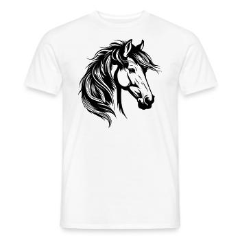 Pferdeliebe - Männer T-Shirt - Weiß - Vorne - AI Model Male 178 dark (178cm)