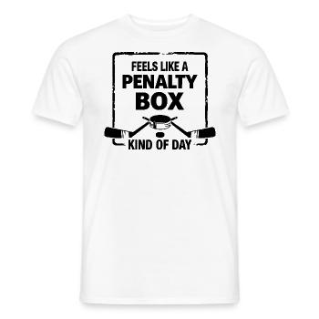 Feels Like A Penalty Box Kind Of Day, Funny Hockey - T-shirt homme - blanc - Devant - AI Model Male 178 dark (178cm)