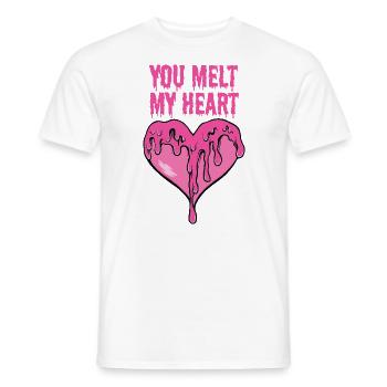 Du bringst mein Herz zum Schmelzen - Männer T-Shirt - Weiß - Vorne - AI Model Male 178 dark (178cm)