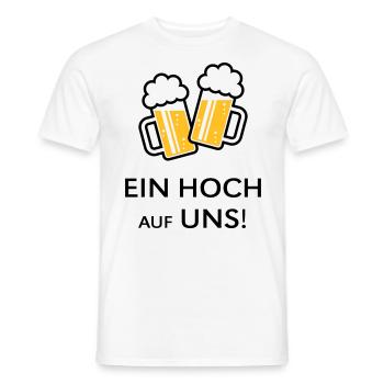 Ein Hoch Auf Uns! Bierkrüge Stoßen An (Bier / 2C) - Männer T-Shirt - Weiß - Vorne - AI Model Male 178 dark (178cm)