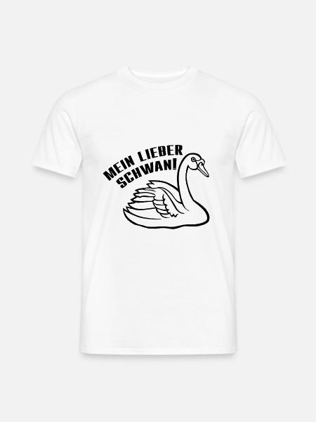 Lieber Schwan Humor Lustiger Spruch - Männer T-Shirt - Weiß
