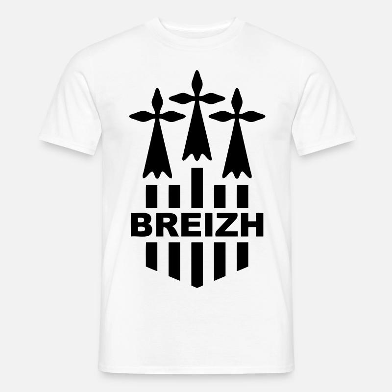 Breizh logo 2 - Männer T-Shirt - Weiß