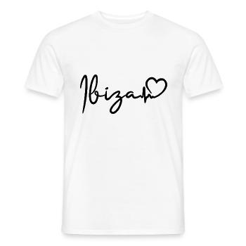 Ibiza heartbeat - Men's T-Shirt - white - Front - AI Model Male 178 dark (178cm)