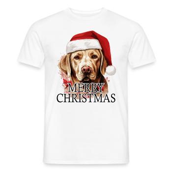 Weihnachten Labrador - Männer T-Shirt - Weiß - Vorne - AI Model Male 178 dark (178cm)