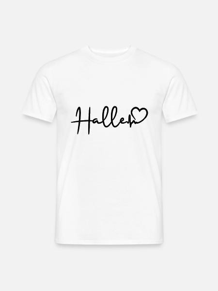 Halle Herzschlag Stadt Halle Saale - Männer T-Shirt - Weiß