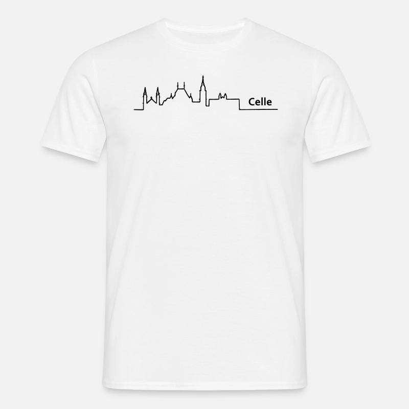 celle skyline - Männer T-Shirt - Weiß