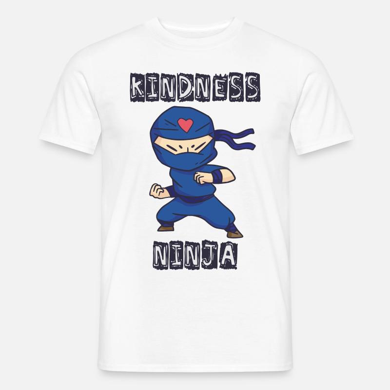 Freundlicher Ninja, Kampf gegen Mobbing - Männer T-Shirt - Weiß