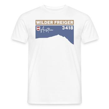 Wild Freiger Mountain Tour Red Ridge Summit Altitude - Men's T-Shirt - white - Front - AI Model Male 178 dark (178cm)