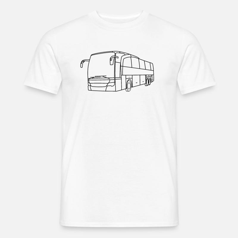 Deutscher Reisebus - Reisebusfahrer - Busfahrer - Männer T-Shirt - Weiß