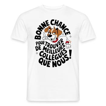Idée Cadeau Départ Collègue De Travail - T-shirt homme - blanc - Devant - AI Model Male 178 dark (178cm)