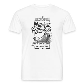 Great Pyrenees is all I need Pyrenenberghund - T-shirt homme - blanc - Devant - AI Model Male 178 dark (178cm)
