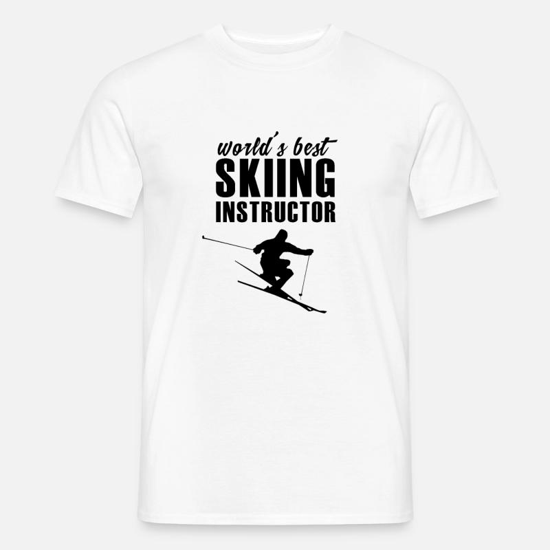 Ski Ski Moniteur de ski Moniteur de ski Ski Instructor - T-shirt homme - blanc