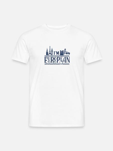 Europäisch Europe Europäische Union Europa EU - Männer T-Shirt - Weiß