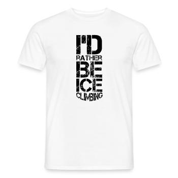 Ice Climbing Ice Tour Ice Wall Ice Climber Ice Pick - Men's T-Shirt - white - Front - AI Model Male 178 dark (178cm)