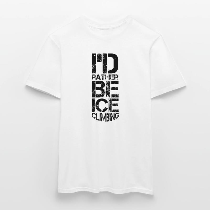 Eisklettern Eistour Eiswand Eiskletterer Eispickel Männer T-Shirt