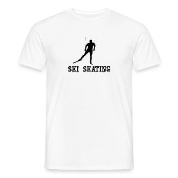 Ski Skating - Männer T-Shirt - Weiß - Vorne - AI Model Male 178 dark (178cm)