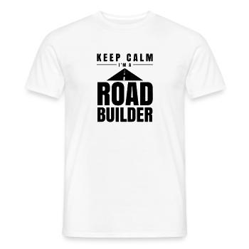 Construction de routes en asphalte constructeurs de routes - T-shirt homme - blanc - Devant - AI Model Male 178 dark (178cm)