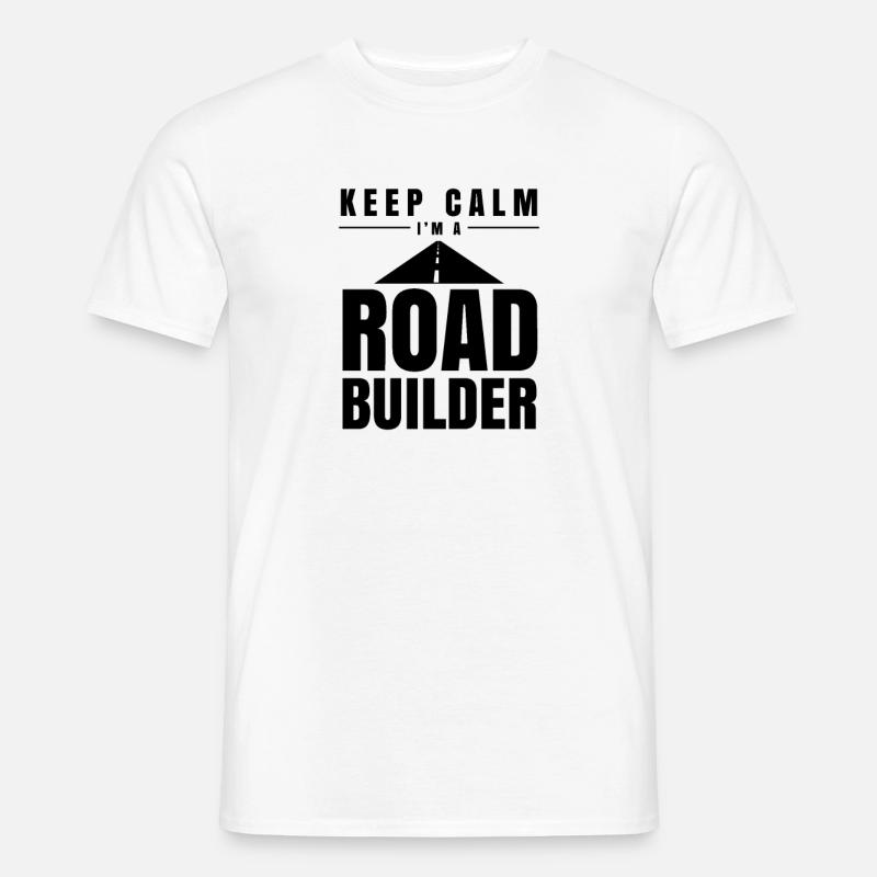 Construction de routes en asphalte constructeurs de routes - T-shirt homme - blanc