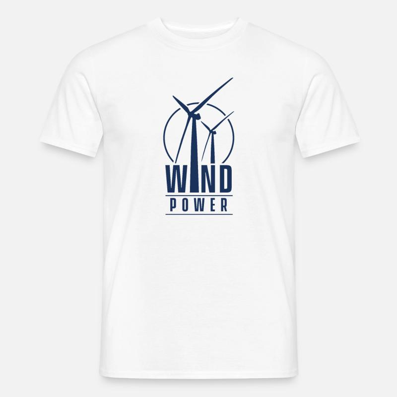 Éolienne Éolienne Éolienne Éolienne Éolienne - T-shirt homme - blanc
