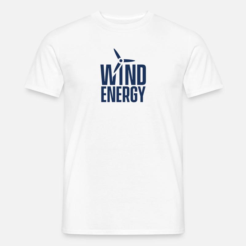 Éolienne éolienne énergie éolienne énergie éolienne éolienne - T-shirt homme - blanc