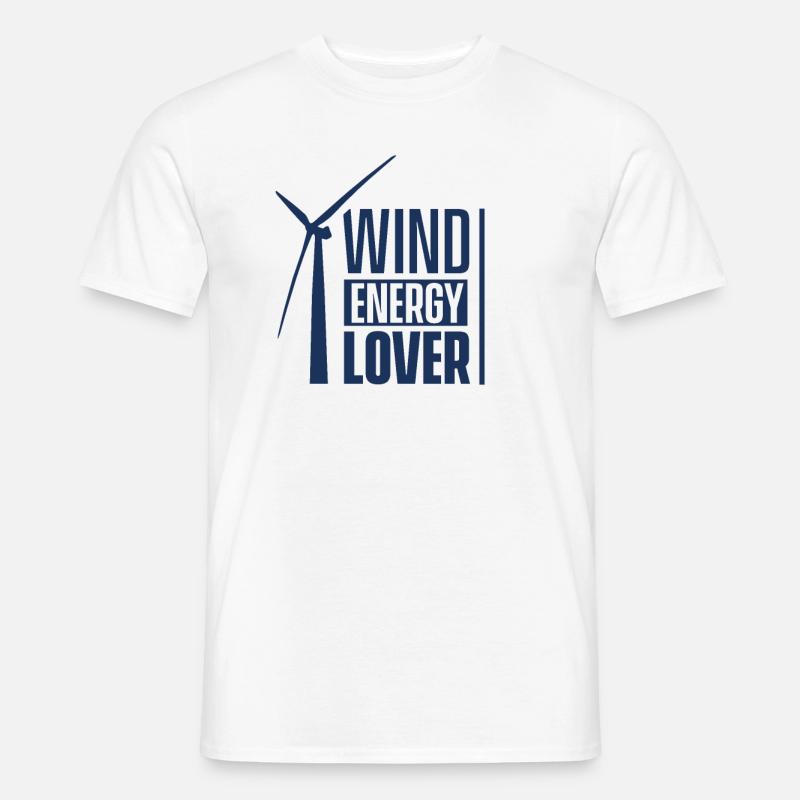 Éolienne énergie éolienne énergie éolienne éolienne éolienne - T-shirt homme - blanc