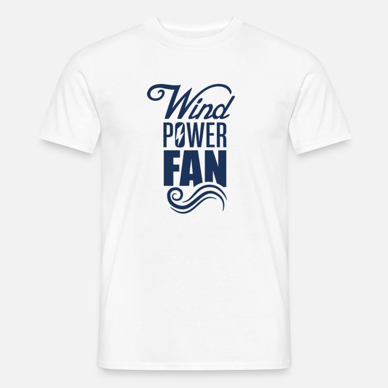 Éolienne éolienne éolienne éolienne énergie éolienne - T-shirt homme - blanc