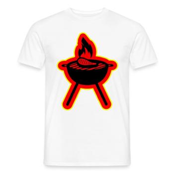 Steak grillé - T-shirt homme - blanc - Devant - AI Model Male 178 dark (178cm)