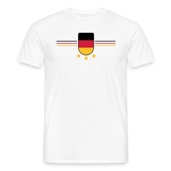 deutschland 3 sterne - Männer T-Shirt - Weiß - Vorne - AI Model Male 178 dark (178cm)