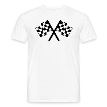 racing flags sport - T-shirt homme - blanc - Devant - AI Model Male 178 dark (178cm)
