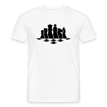 Schachfiguren mit Brett - Tolles Chess Design - Männer T-Shirt - Weiß - Vorne - AI Model Male 178 dark (178cm)