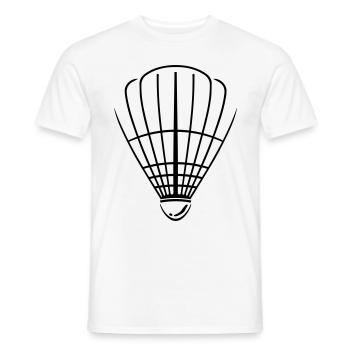 Symbole de badminton - T-shirt homme - blanc - Devant - AI Model Male 178 dark (178cm)
