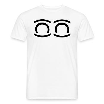 œil simple - T-shirt homme - blanc - Devant - AI Model Male 178 dark (178cm)