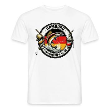 Hamburg Fishermen's Club Design - Men's T-Shirt - white - Front - AI Model Male 178 dark (178cm)