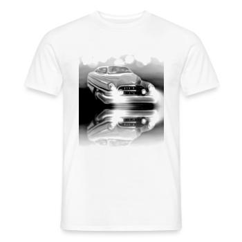 Noir Blanc Voiture Classique - T-shirt homme - blanc - Devant - AI Model Male 178 dark (178cm)