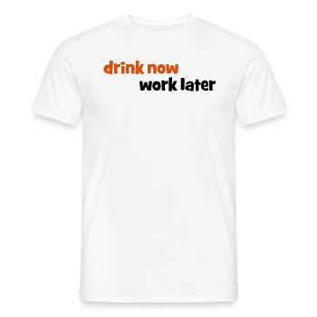 trinken - Männer T-Shirt - Weiß - Vorne - AI Model Male 178 dark (178cm)