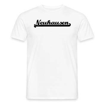 écrit neuhausen - T-shirt homme - blanc - Devant - AI Model Male 178 dark (178cm)