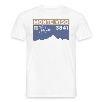 Monte Viso Randonnée Monviso Ascension Arête Est - T-shirt homme - blanc - Devant - AI Model Male 178 dark (178cm)