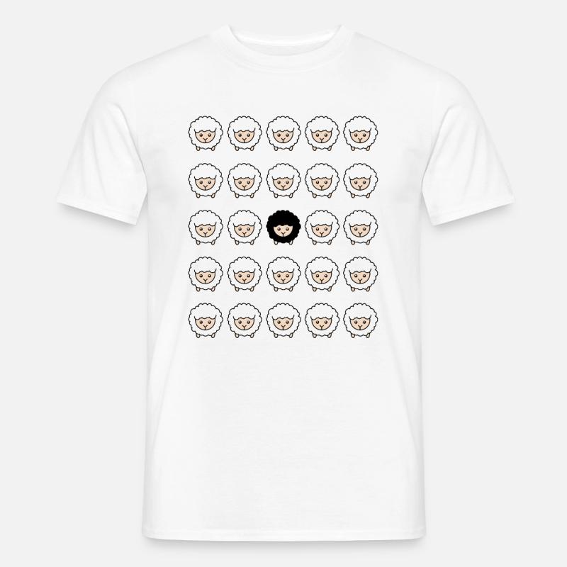 Schwarzes Schaf Außenseiter Schäfchen Geschenk - Männer T-Shirt - Weiß
