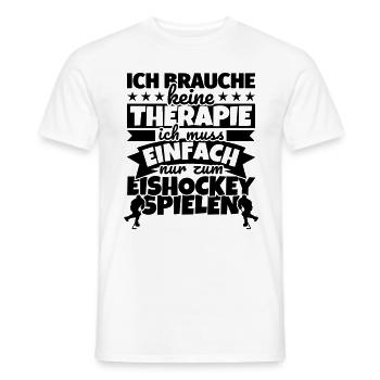 Eishockey spielen Geschenk für Eishockey lustig - Männer T-Shirt - Weiß - Vorne - AI Model Male 178 dark (178cm)