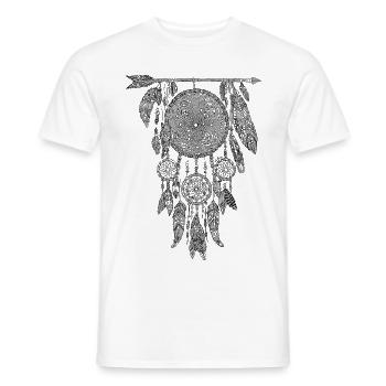 Attrape rêves indien - T-shirt homme - blanc - Devant - AI Model Male 178 dark (178cm)