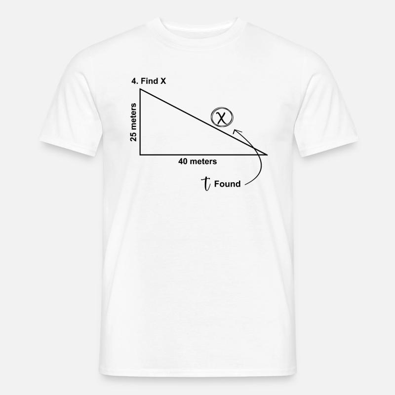 Mathematik Fun Find X - Männer T-Shirt - Weiß