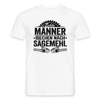 Waldarbeiter Geschenk Holzfäller Holz Hobby - Männer T-Shirt - Weiß - Vorne - AI Model Male 178 dark (178cm)