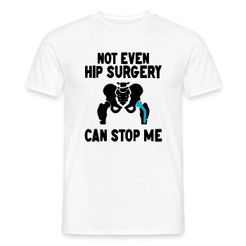 Rétablissement Nouvelle hanche OP Opération Rengaine - T-shirt homme - blanc - Devant - AI Model Male 178 dark (178cm)