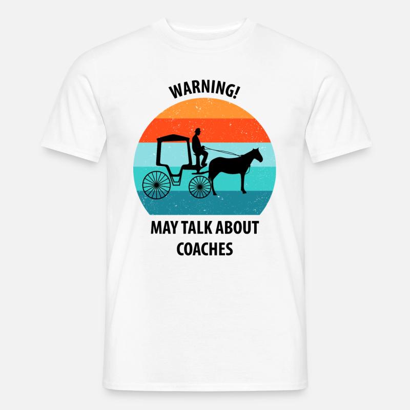 Kutscher Kutsche Pferdekutscher Kutschieren - Männer T-Shirt - Weiß