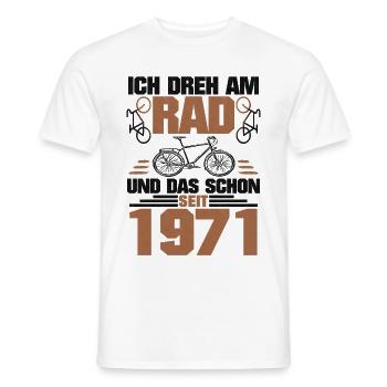 1971 Geboren Und Dreht Am Rad - Männer T-Shirt - Weiß - Vorne - AI Model Male 178 dark (178cm)