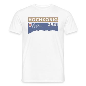Hochkönig Hiking Hike via ferrata Pinzgau - Men's T-Shirt - white - Front - AI Model Male 178 dark (178cm)