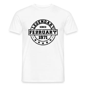 Legendary since February 1971 - Geburtstag - Männer T-Shirt - Weiß - Vorne - AI Model Male 178 dark (178cm)