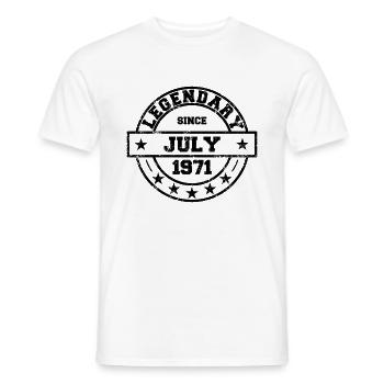 Legendary since July 1971 - Geburtstag - Männer T-Shirt - Weiß - Vorne - AI Model Male 178 dark (178cm)